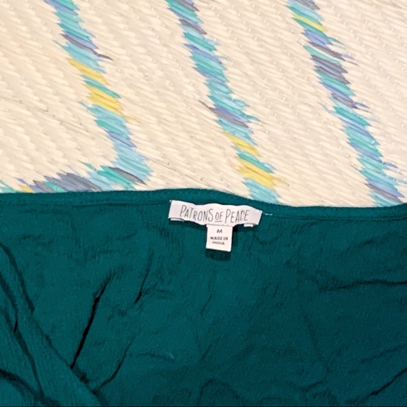 Tillys Green Boho Ruffled Button Top - Picture 4 of 4